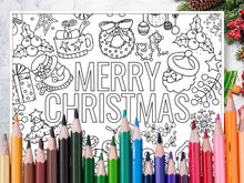 Merry Christmas Placemats PRINTABLE Coloring