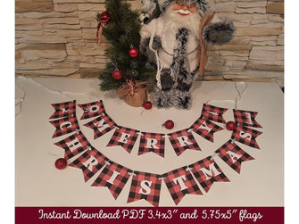 Merry Christmas Banner Printable Buffalo