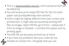 Undated Monthly Planner Calendar Printable