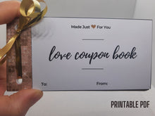 Love Coupons For Him Her Printable Gift