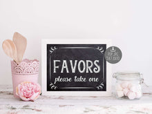 Favors Sign PRINTABLE Chalkboard