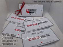 Sex Coupons Gift For Him Printable