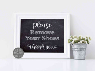 Please Remove Your Shoes Sign PRINTABLE