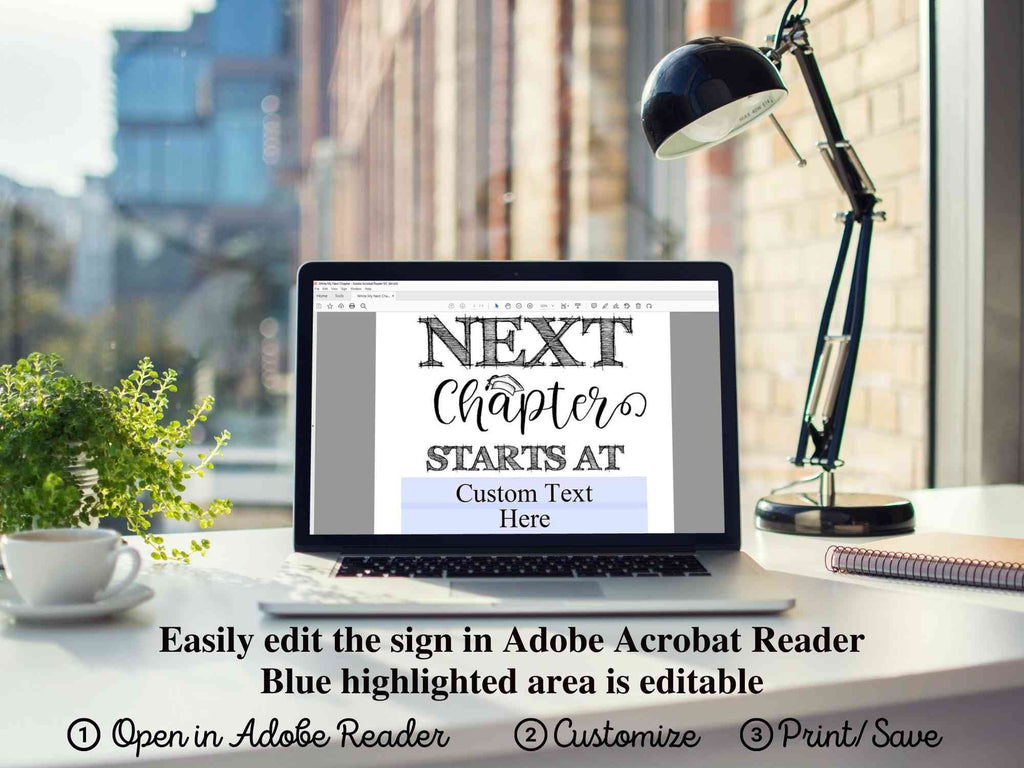 My Next Chapter Starts At Sign PRINTABLE Graduation