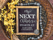 My Next Chapter Starts At Graduation Sign PRINTABLE Party Decorations Personalizable