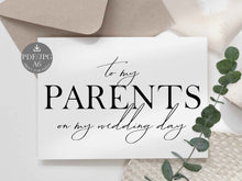 Wedding Card To My Parents On My Wedding Day Card PRINTABLE For Parents Of The Bride Groom