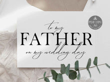 Wedding Card To My Father On My Wedding Day Card PRINTABLE Of The Bride Groom