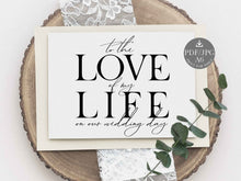 Wedding Card To The Love Of My Life On Our Wedding Day Card PRINTABLE