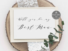 Best Man Proposal Card Will You Be My Best Man Card Wedding PRINTABLE