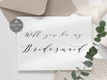Bridesmaid Proposal Card Will You Be My Bridesmaid Card Wedding PRINTABLE