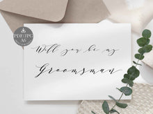 Groomsman Proposal Card Will You Be My Groomsman Card Wedding PRINTABLE