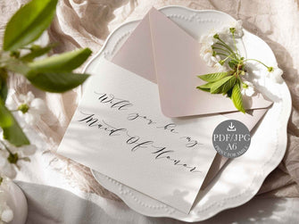 Maid Of Honor Proposal Card Will You Be My Maid Of Honor Card Wedding PRINTABLE