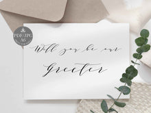 Greeter Proposal Card Will You Be Our Greeter Card Wedding PRINTABLE