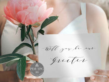 Greeter Proposal Card Will You Be Our Greeter Card Wedding PRINTABLE