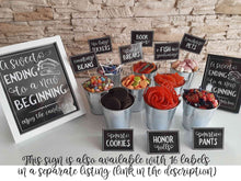 A Sweet Ending To A New Beginning Sign PRINTABLE Graduation Party Decorations