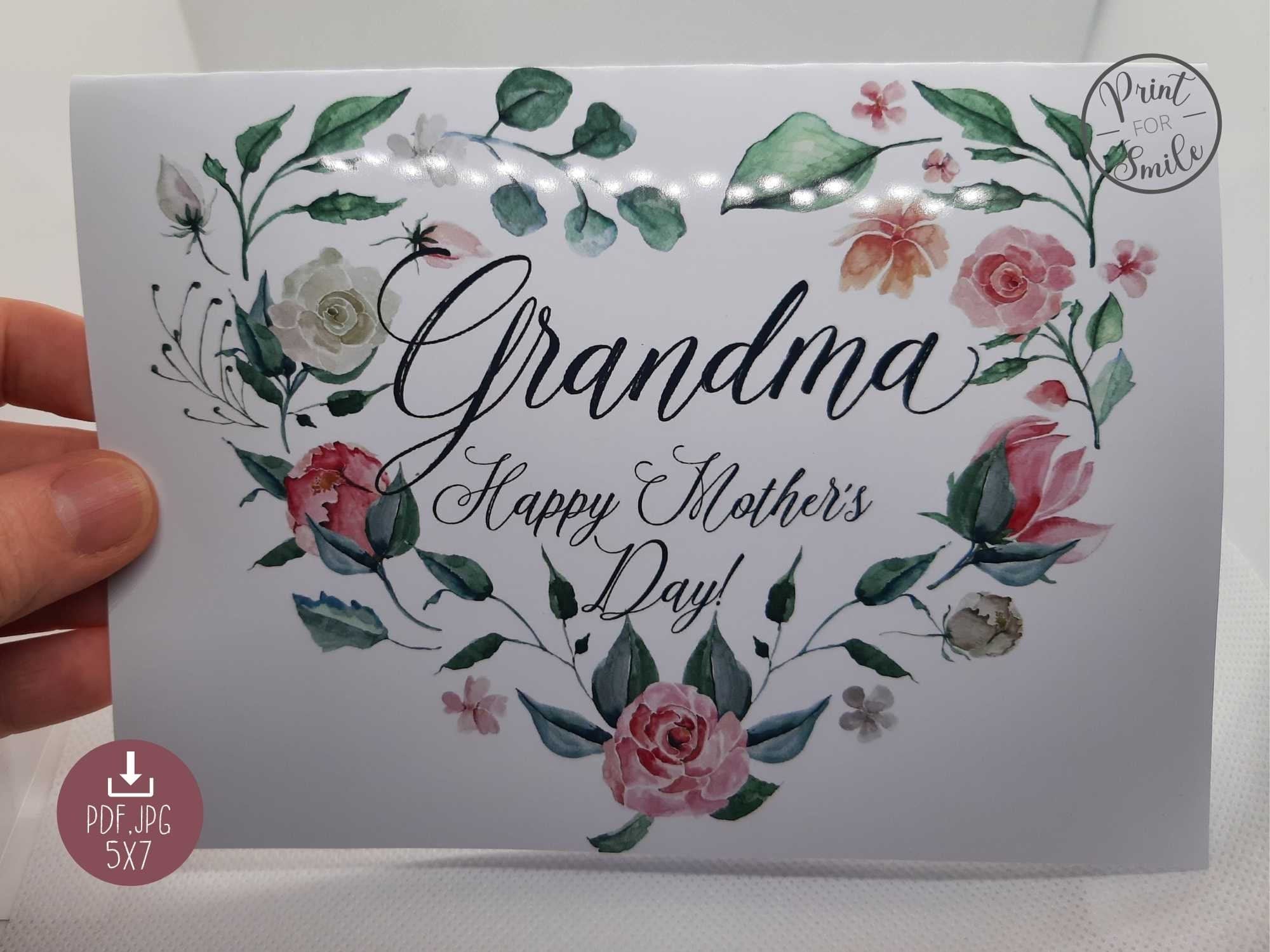 Printable Grandma Mothers Day Card