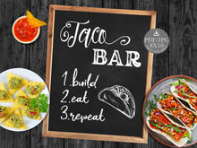 Taco Bar Sign PRINTABLE Graduation Party Decorations