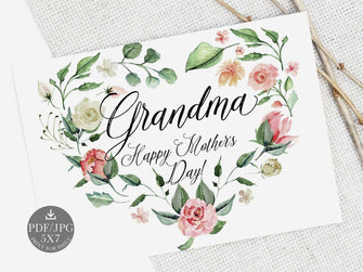 grandma mothers day card printable