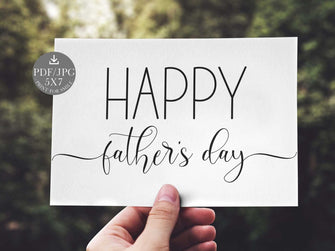 Printable Fathers Day Card Minimalist