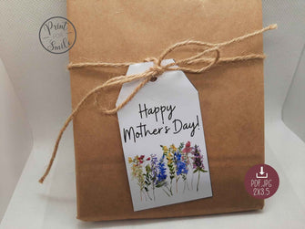 floral mothers day gift tags printable