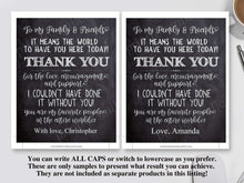 Graduation Thank You Sign PRINTABLE Party Decorations Personalizable DIY