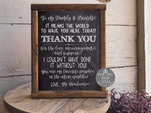 To My Family And Friends Thank You Sign Graduation PRINTABLE Party Decorations