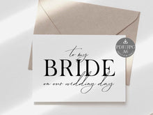 Wedding Card To My Bride On Our Wedding Day Card PRINTABLE For Bride From Groom