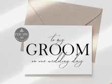 Wedding Card To My Groom On Our Wedding Day Card PRINTABLE For Groom From Bride