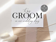 Wedding Card To My Groom On Our Wedding Day Card PRINTABLE For Groom From Bride