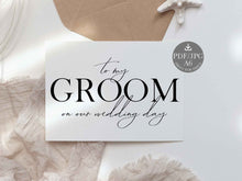 Wedding Card To My Groom On Our Wedding Day Card PRINTABLE For Groom From Bride