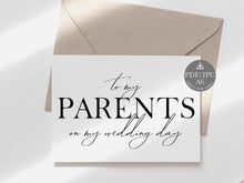 Wedding Card To My Parents On My Wedding Day Card PRINTABLE For Parents Of The Bride Groom