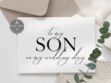 Wedding Card To My Son On My Wedding Day Card PRINTABLE