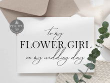 Wedding Card To My Flower Girl On My Wedding Day Card PRINTABLE