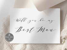 Best Man Proposal Card Will You Be My Best Man Card Wedding PRINTABLE