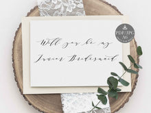 Junior Bridesmaid Proposal Card Will You Be My Junior Bridesmaid Card Wedding PRINTABLE