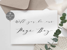 Page Boy Proposal Card Will You Be Our Page Boy Card Wedding PRINTABLE