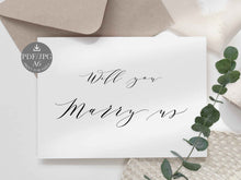 Will You Marry Us Card Wedding PRINTABLE