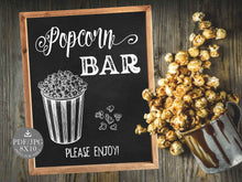 Popcorn Bar Sign PRINTABLE Graduation