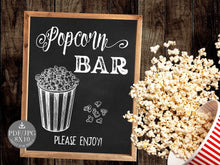 Graduation Popcorn Bar Sign PRINTABLE chalkboard