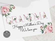 Grandma Mothers Day Card, Printable Mother's Day Card, Mother's Day Grandma