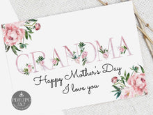 Grandma mothers' day card printable