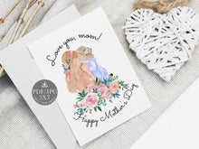 love you mom mothers day card printable