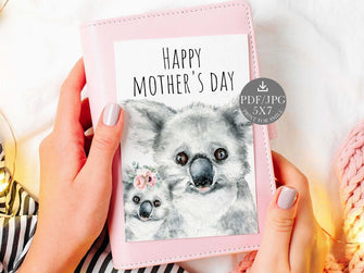 mothers day card printable koala