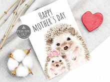 Printable Mother's Day Card Hedgehog Happy