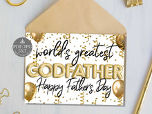 Printable Fathers Day Card For Godfather