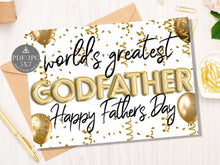 Printable Fathers Day Card For Godfather