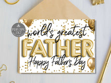 Printable Fathers Day Card For Father