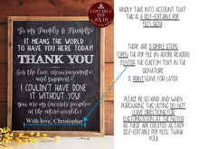 Graduation Thank You Sign PRINTABLE Party Decorations Personalizable DIY