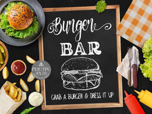 Burger Bar Sign PRINTABLE Graduation