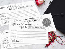 Graduation Advice And Wishes Cards Sign PRINTABLE Party Decorations